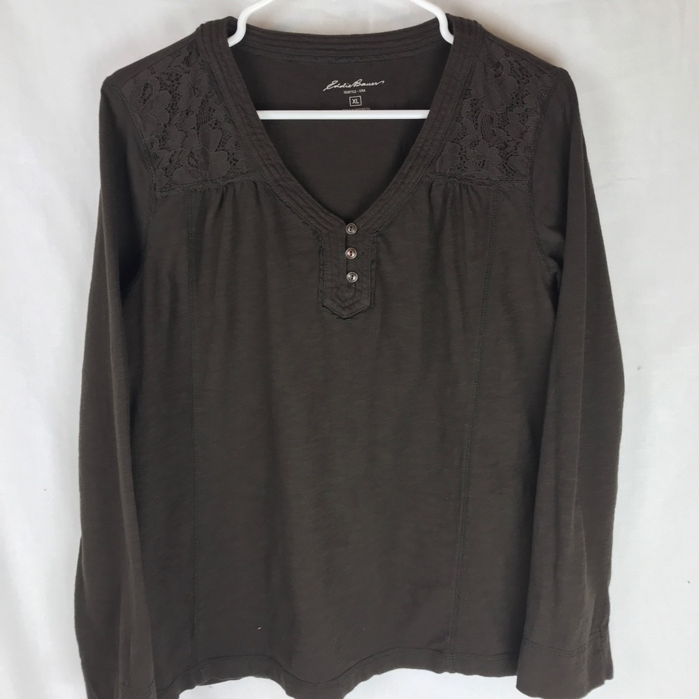 Eddie Bauer relaxed Henley. Sz. XL